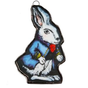 NWT The White Rabbit Glass Art